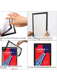 A3 Magnetic Display Frame, Self Adhesive Paper Holder, for Ad Display, Storage Photos, Notices, Documents Photo Frame Alternatives (5Pack, Black) - pzsku/Z570E89A91BBC91BB6926Z/45/_/1698665616/c8a6861f-4bb8-4215-8ce6-52a54be5c9a4