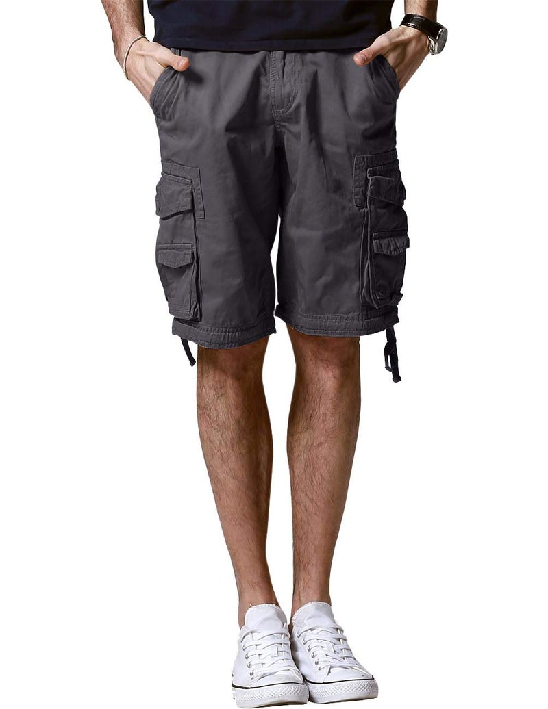 Match Men's Twill Comfort Cargo Shorts Without Belt #S3612 (Label Size S/29 (US 28), Medium Gray) - Image 3