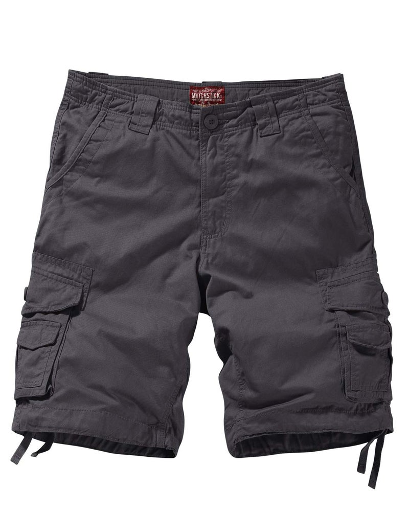 Match Men's Twill Comfort Cargo Shorts Without Belt #S3612 (Label Size S/29 (US 28), Medium Gray) - Image 1