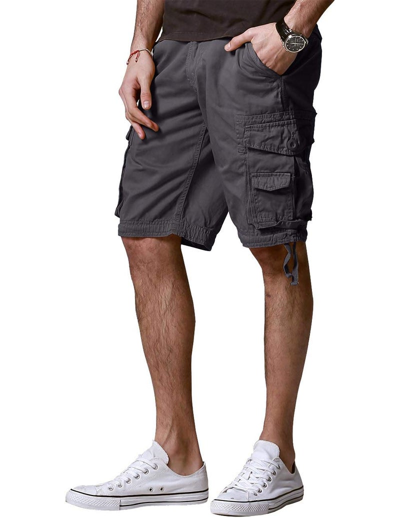 Match Men's Twill Comfort Cargo Shorts Without Belt #S3612 (Label Size S/29 (US 28), Medium Gray) - Image 4