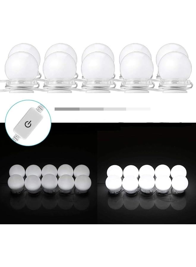 erorex Led Light Makeup Mirror 10 Bulbs String Dimmable Touch Control Hollywood Diy Lamp - Image 2