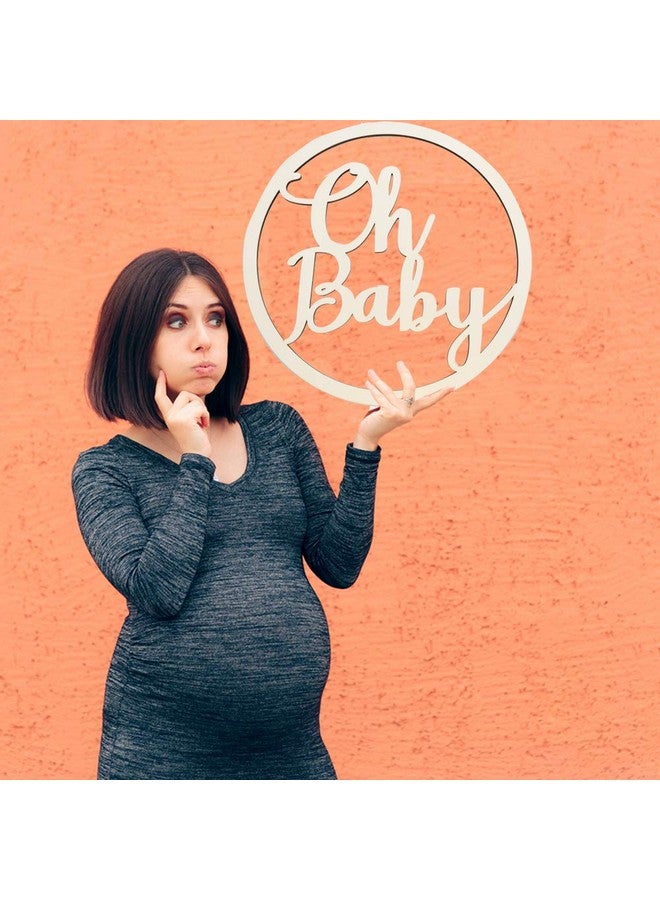 Haimimall Oh Baby Sign,Oh Baby Wooden Sign,Oh Baby Banner,Baby Shower Party Decorations,Oh Baby Table Sign,Baby Shower Party Supplies,Gender Reveal Backdrop Wall Decor Photo Props - Image 1