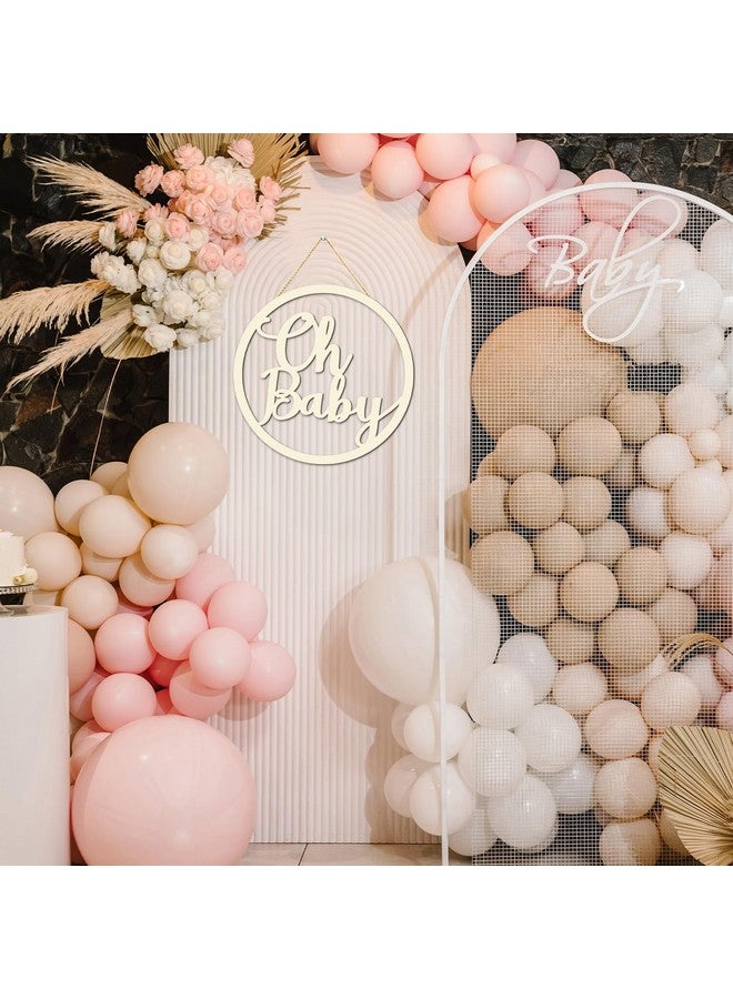 Haimimall Oh Baby Sign,Oh Baby Wooden Sign,Oh Baby Banner,Baby Shower Party Decorations,Oh Baby Table Sign,Baby Shower Party Supplies,Gender Reveal Backdrop Wall Decor Photo Props - Image 3