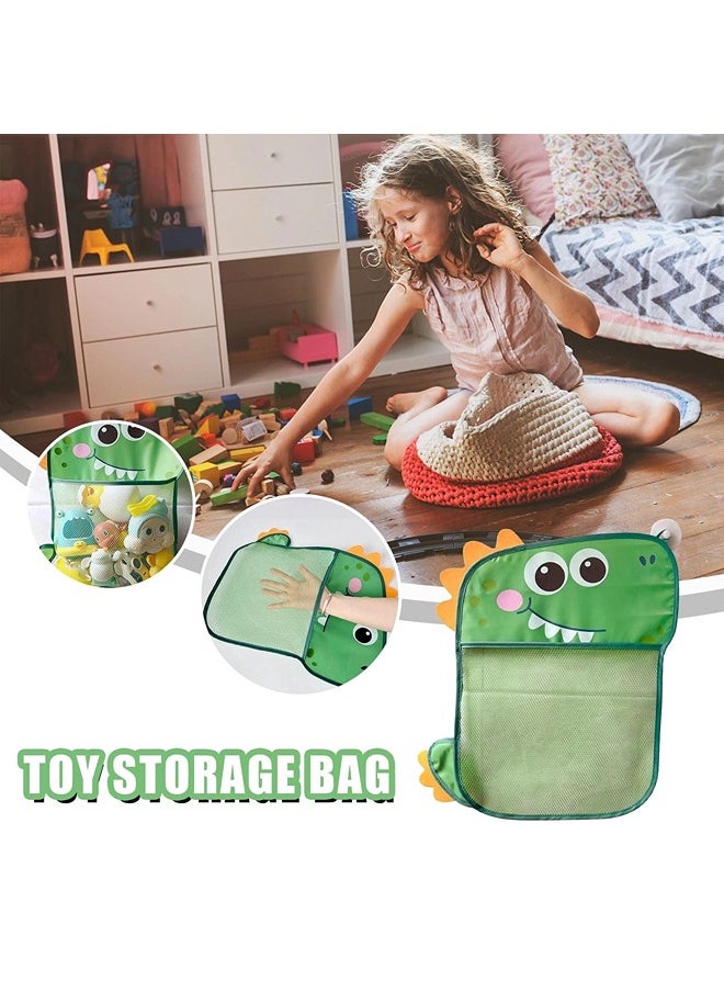 ShebSheb Baby Bath Toy Organizer,Cute Dinosaur Mesh Bath Toy Storage Net for Kids  - Image 4