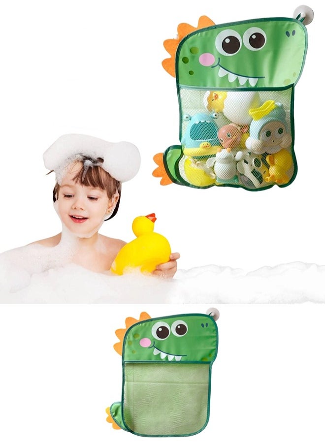 ShebSheb Baby Bath Toy Organizer,Cute Dinosaur Mesh Bath Toy Storage Net for Kids  - Image 1