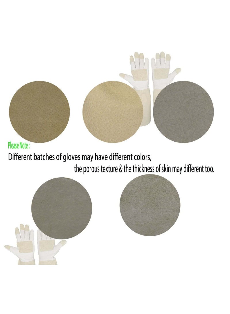 Excefore Heavy Duty Gardening Gloves, Rose Pruning Gloves for Men & Women, Long Thorn Proof Gardening Gloves, Breathable Leather Gauntlet , Best Garden Gifts & Tools for Gardener (Large, Beige)  - Image 3