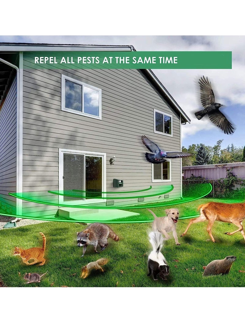 SYOSI Includes AC Adapter, Extension Cord Pest Repeller Yard Sentinel 1 Pack Outdoor Ultrasonic Animal Control, Green - Image 2