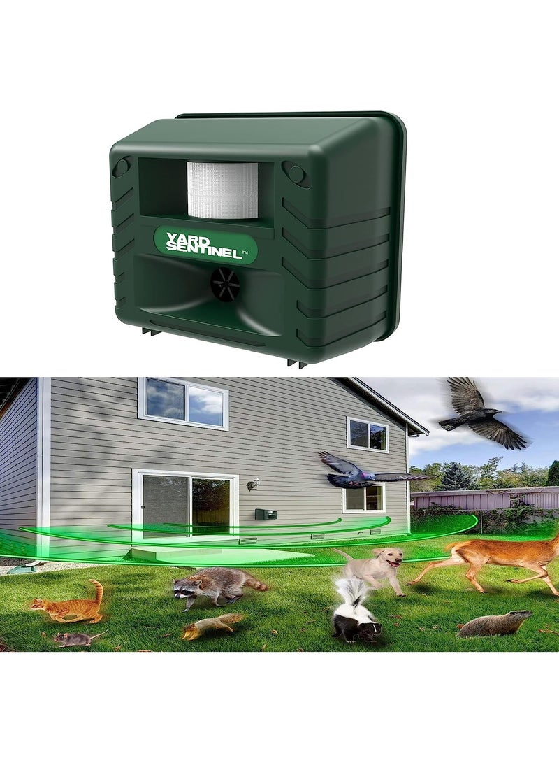 SYOSI Includes AC Adapter, Extension Cord Pest Repeller Yard Sentinel 1 Pack Outdoor Ultrasonic Animal Control, Green - Image 1