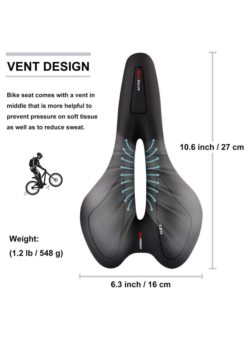 DOUGEI Bike Seat Gel Bicycle Saddle Comfort for Men Women MTB Mountain Road Trekking Cross Bike Cycling  - Image 2