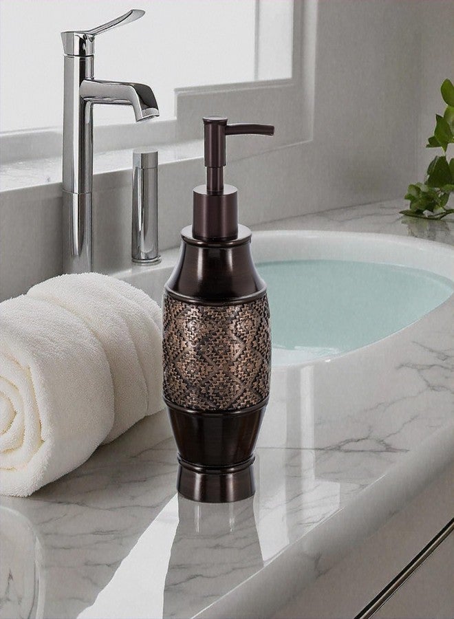 Creative Scents Dublin Brown Bathroom Soap Dispenser Set - Decorative 8 Oz. Hand Soap and Lotion Dispenser Set with Durable Matching Pumps - Brown Bathroom Accessories Sets Countertop - Image 2