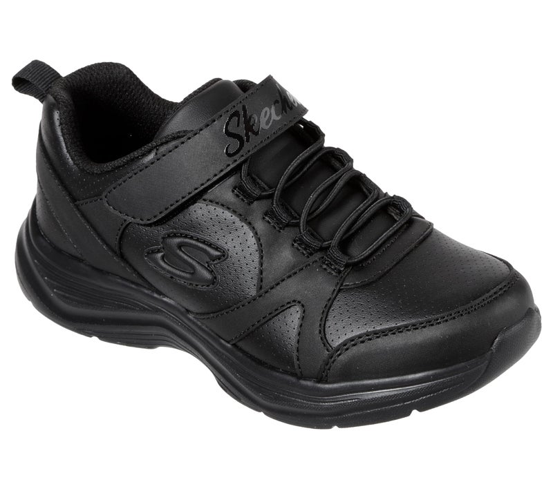 SKECHERS حذاء سنيكرز سكيشرز للبنات غليمر كيكز، أسود/أسود، 3 أطفال صغار أمريكي - Image 3