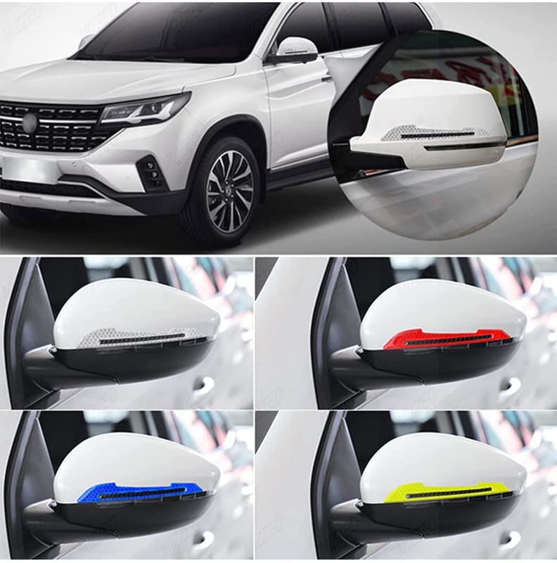 MIZZEO Car Mirror Cover Reflective Scratch Protector (Pack of 2, White) Universal Mirror Cover Film Waterproof Anti-Scratch Sticker Covers Compatible with TT - Image 3