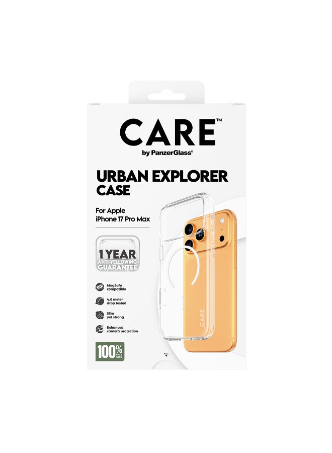 PanzerGlass iPhone 17 Pro Max MagSafe Case Urban Explorer | 15-Ft Drop Protection Cover, Anti-Yellowing, Slim Profile, Raised Camera Bezel, MagSafe Compatible - White MagSafe Ring - Image 3