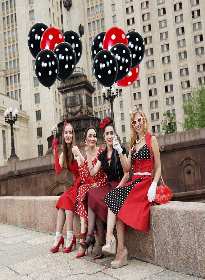 TONIFUL 100pcs Black and White Polka Dots Balloons 12inch large Polka Dot Latex Party Balloons for Wedding Birthday Party Festival Decoration Halloween Supplies - Image 3