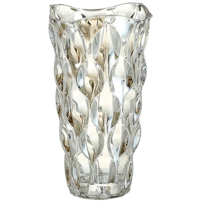 CEMABT Glass Vases for FlowersThickened 34 lb Morden vases for Tables Centerpieces vase for Home Decor CrystalColorfulVintage and Clear Rose Large Vases Christmas Day GiftsBlue