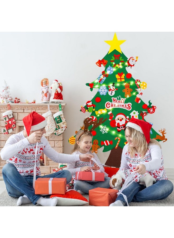 Max Fun DIY Felt Christmas Tree Set 3.2Ft with 41 Ornaments for Kids Toddlers Home Wall Hanging Felt Christmas Craft Kits Xmas Decoration Party Supplies - Image 3