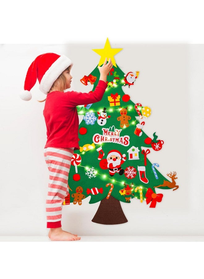 Max Fun DIY Felt Christmas Tree Set 3.2Ft with 41 Ornaments for Kids Toddlers Home Wall Hanging Felt Christmas Craft Kits Xmas Decoration Party Supplies - Image 2