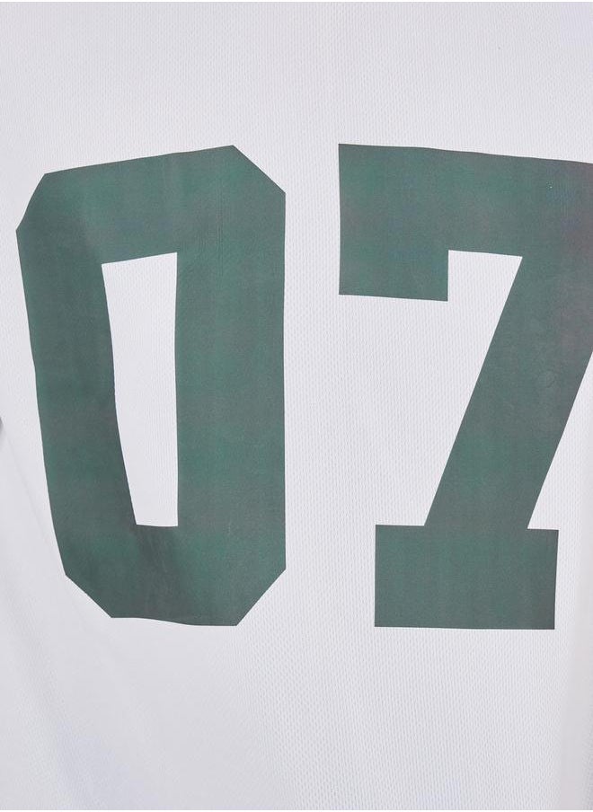 Styli Oversized Varsity Print Crew Neck T-Shirt  - Image 3