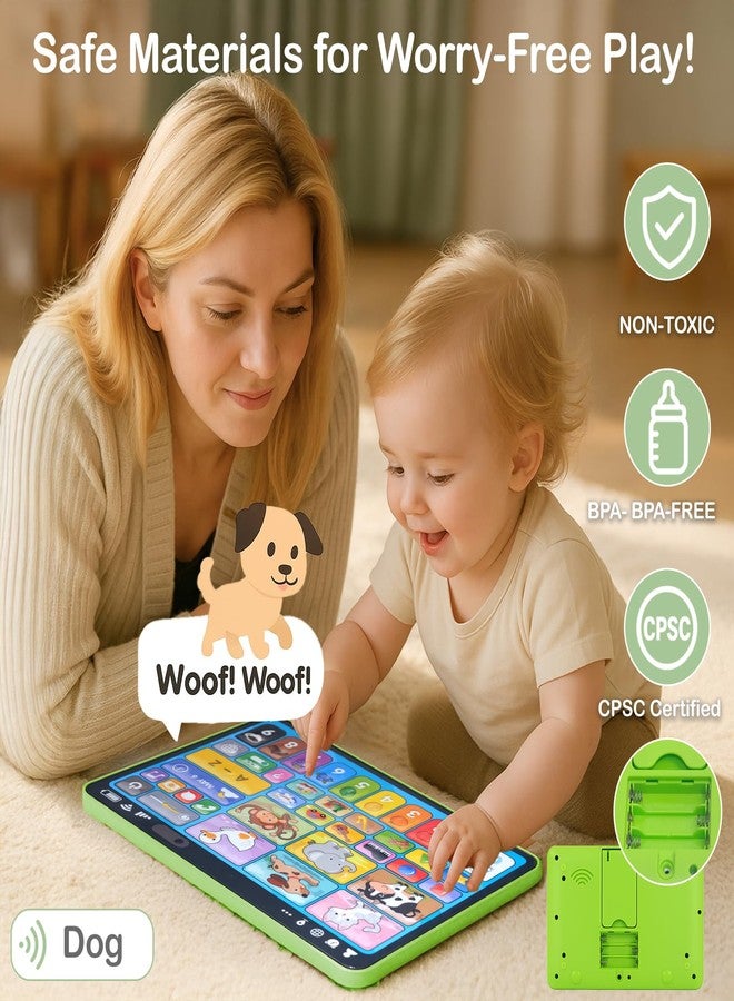 Motiilanco Learning Tablet for Toddlers 1-3 Trilingual Learning Toys with Sounds & Speech Therapy, Montessori Educational Toys for 1 Year Old Boy Girl, Baby Musical Toys 12-18 Months Toddler Toys Age 1-2-3 Gifts - Image 4