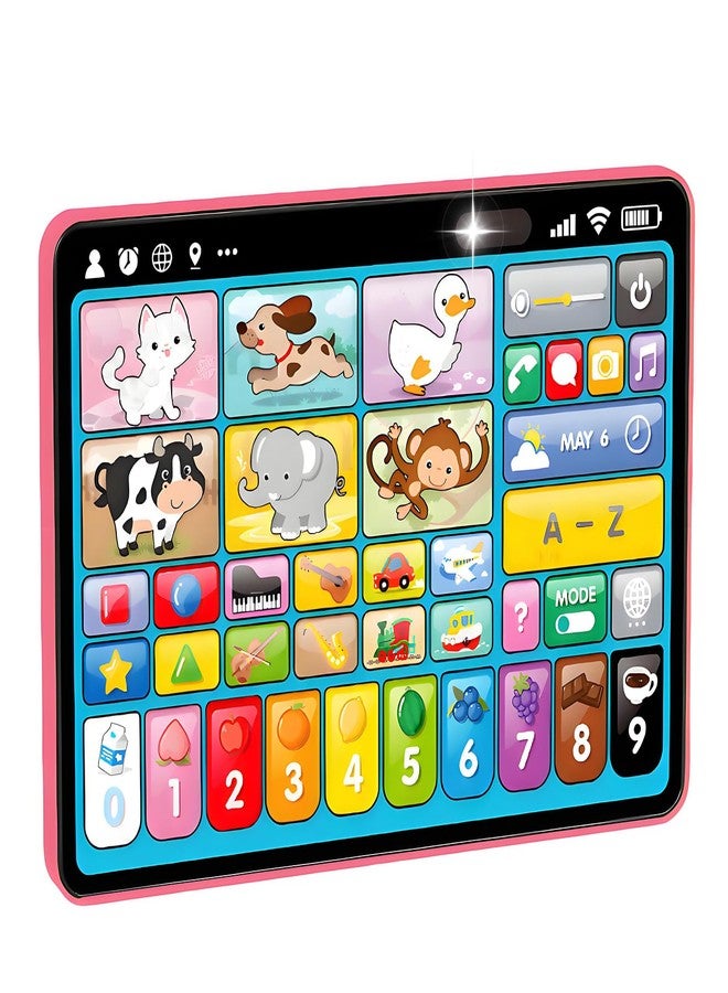 Motiilanco Learning Tablet for Toddlers 1-3 Trilingual Learning Toys with Sounds & Speech Therapy, Montessori Educational Toys for 1 Year Old Boy Girl, Baby Musical Toys 12-18 Months Toddler Toys Age 1-2-3 Gifts - Image 1