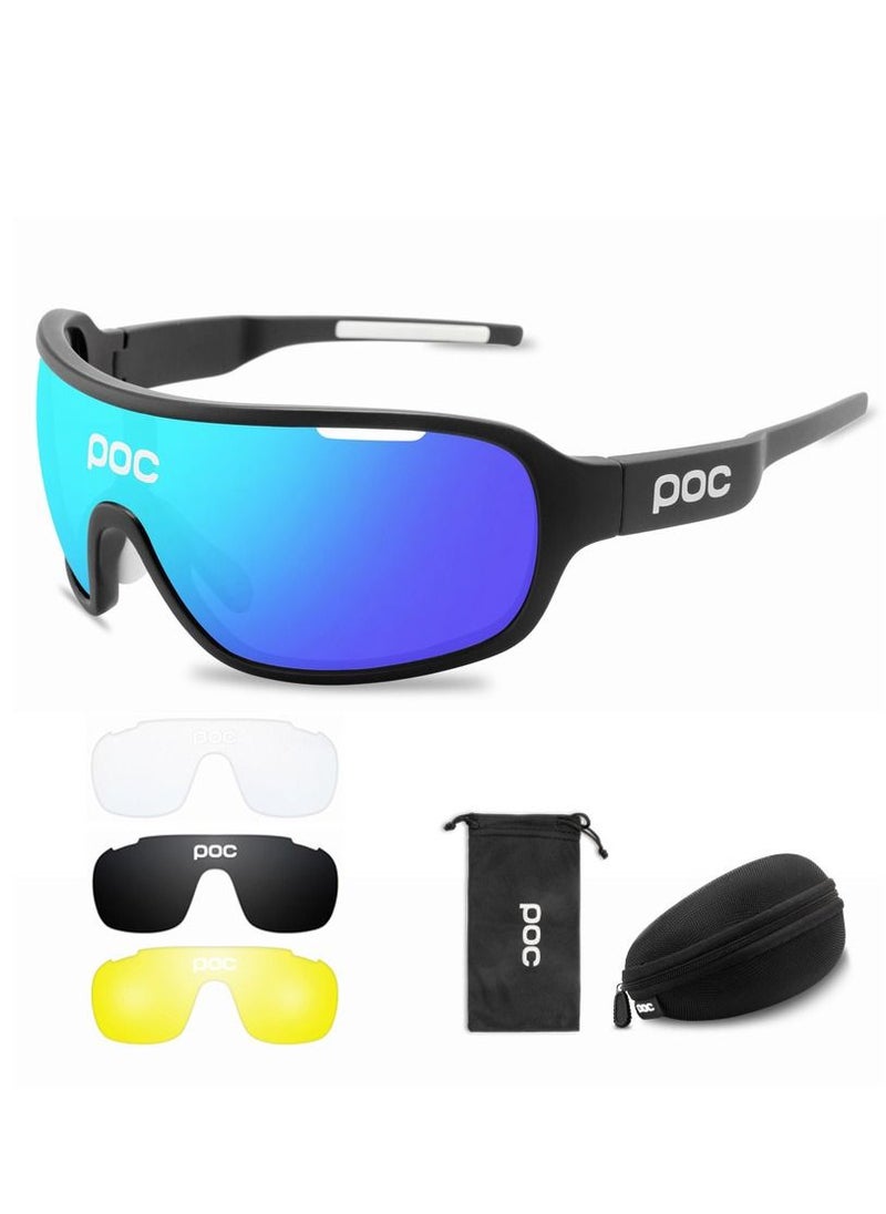 POC 4 Lens Cycling Sunglasses Outdoor Eyewear Men Women Cycling Glasses  - Image 1
