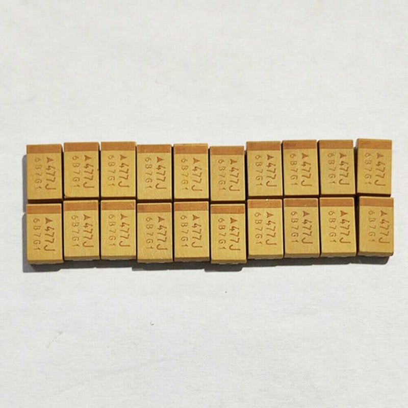 TEAMWILL Tantalum Capacitor 477J 6.3V 470uF Type D SMD 7343 10% Surface Mount - 20PCS - Image 4