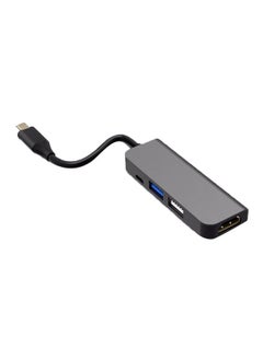 نيبمينينت محول توزيع 4 في 1 بمنفذ ‎Type-C‎‎ USB‏‏ ‏ رمادي  - Image 1
