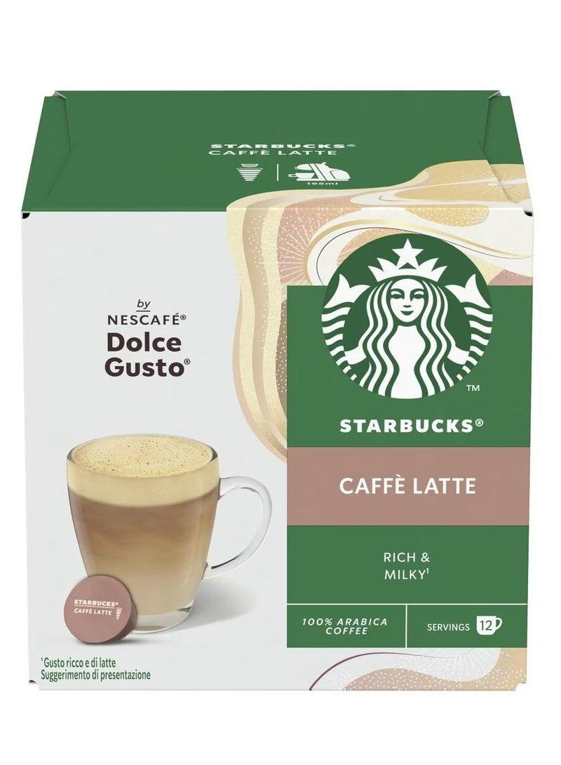 ستاربكس كافيه لاتيه 12 كبسولة قهوة 121.2 جم - Image 1