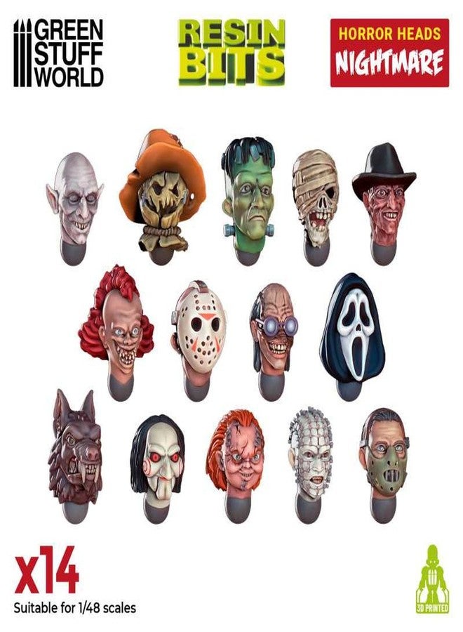 Green Stuff World GSWD-11699 Green Stuff World Horror Head Nightmare, 14 Piece Resin Kit - Image 4