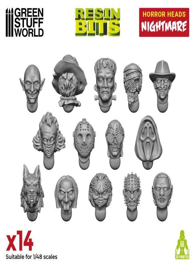 Green Stuff World GSWD-11699 Green Stuff World Horror Head Nightmare, 14 Piece Resin Kit - Image 3