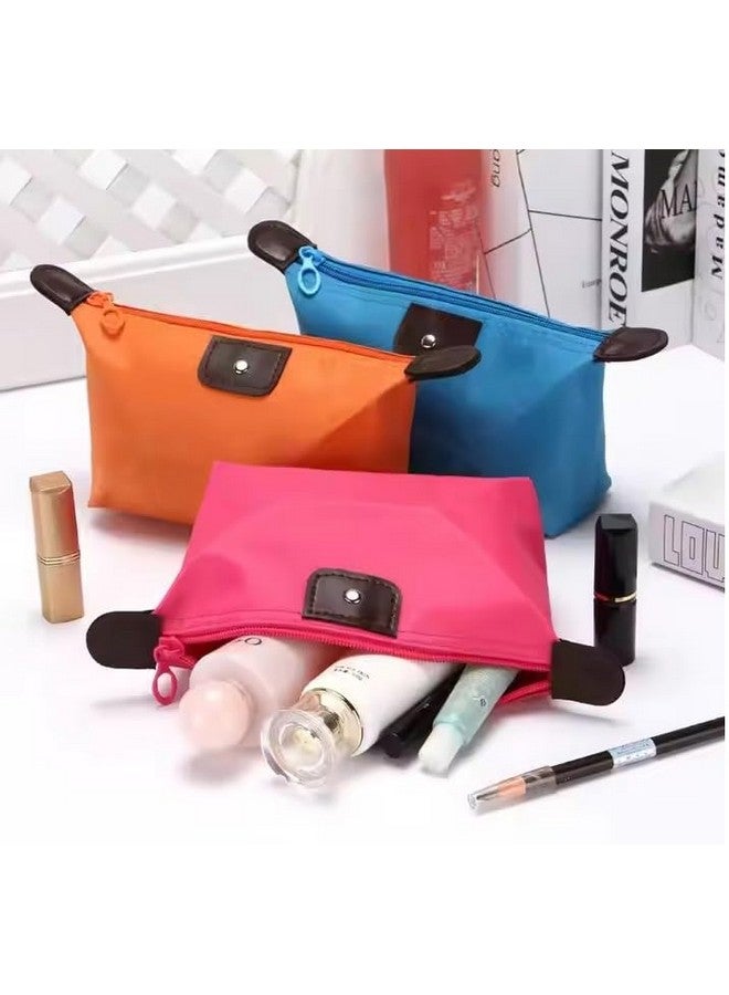CLICKSWIFT Cute Large Makeup Bag Portable Travel Lazy Person Convenient Folding Dumplings Cosmetics Gift Storage Bag for Makeup, Cosmetics, toiletries, Accessories 1 Pcs Multicolor - Image 4