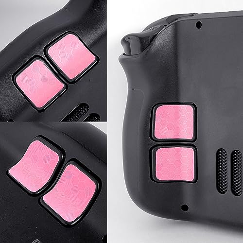 TALONGAMES Touchpad Protector Compatible with Steam Deck OLED/Steam Deck Trackpad Skin, Back Button Grips Accessories (Trackpads Protector + 4 Keys Protector, Honeycomb Hex - Pink) - Image 5
