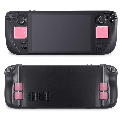 TALONGAMES Touchpad Protector Compatible with Steam Deck OLED/Steam Deck Trackpad Skin, Back Button Grips Accessories (Trackpads Protector + 4 Keys Protector, Honeycomb Hex - Pink) - Image 2