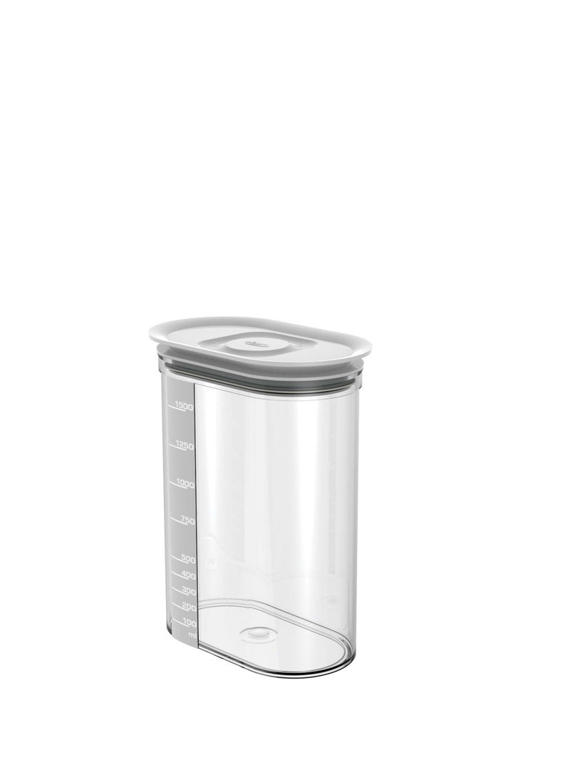 Biesse Plastic Oval airtight storage with graduated scale 1.55L - Image 1