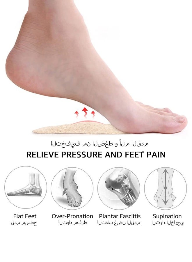 spa luxetique Arch Support Orthotic Insoles - 4-Pack Non-Slip Shoe Cushions (Blue/Beige/Black/Clear) | PU Gel, All-Season Unisex Foot Pain Relief & Posture Correction - Image 5