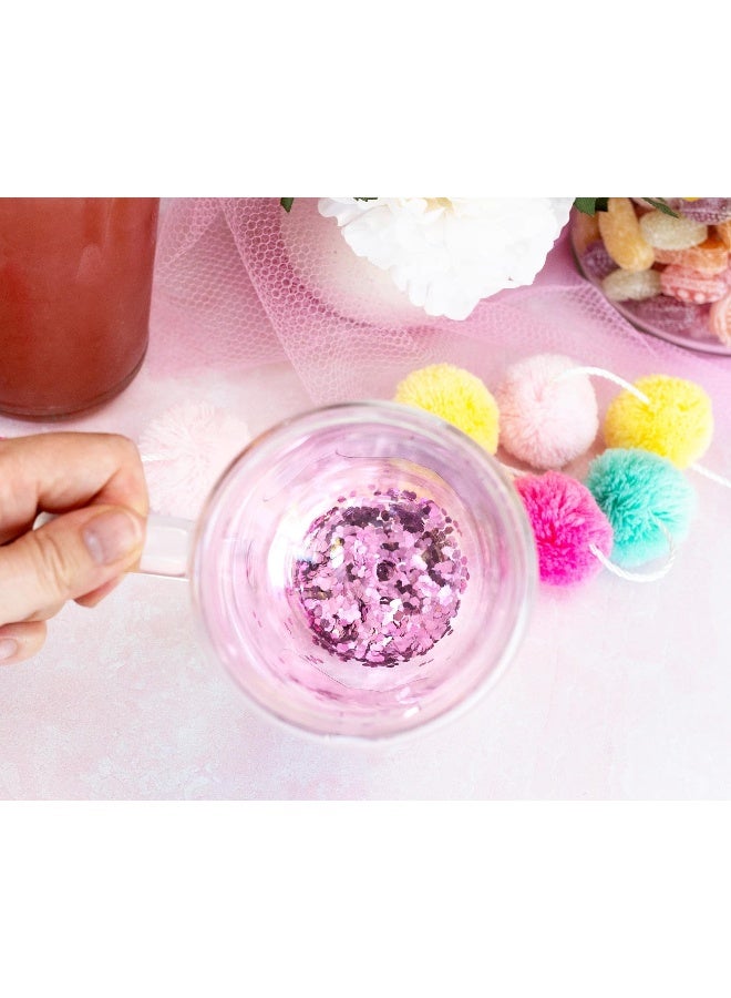 Silver Buffalo Sanrio Hello Kitty Bows and Stars Confetti Glass Mug | Double-Walled Cold Cup For Boba Milk Tea Beverage - Image 5