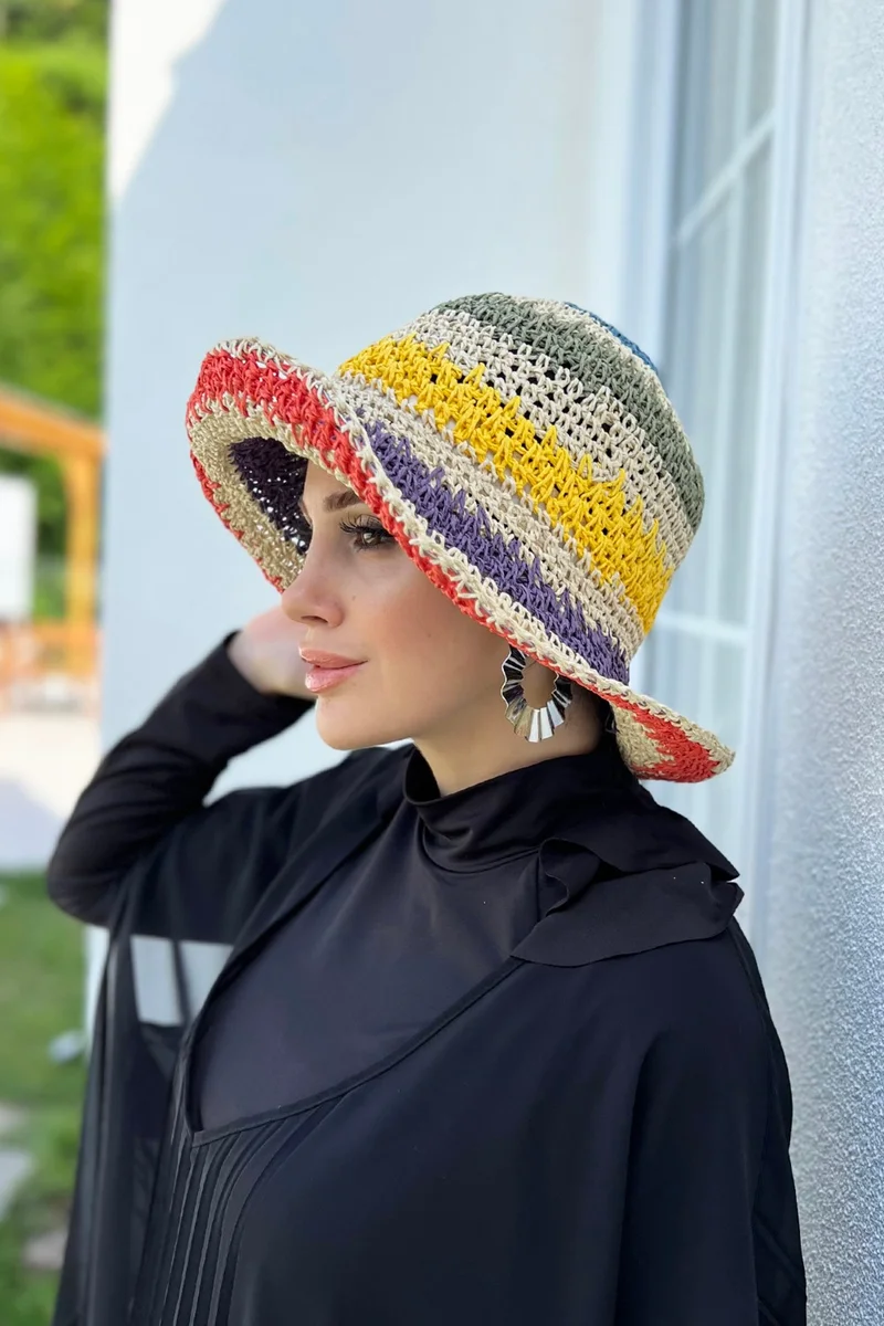 Remsa Mayo Handmade Straw Hat Rş-94 Beige