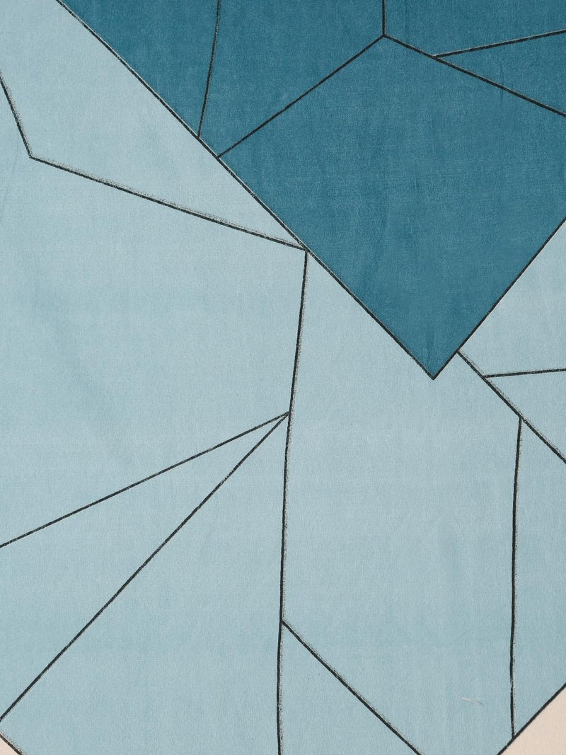 Fashion String 144TC Microfibre Abstract Geometric Line Art Single Bedsheet with 1 Pillow Cover - Image 4