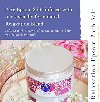 Absolute Aromas Epsom Bath Salts Magnesium Sulphate Infused with 100 Pure Essentials Oils Relaxation 300g - Image 2