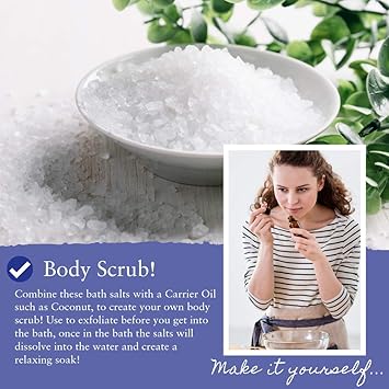 Absolute Aromas Epsom Bath Salts Magnesium Sulphate Infused with 100 Pure Essentials Oils Relaxation 300g - Image 3