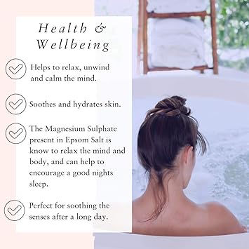 Absolute Aromas Epsom Bath Salts Magnesium Sulphate Infused with 100 Pure Essentials Oils Relaxation 300g - Image 4