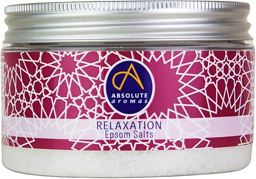 Absolute Aromas Epsom Bath Salts Magnesium Sulphate Infused with 100 Pure Essentials Oils Relaxation 300g - Image 1