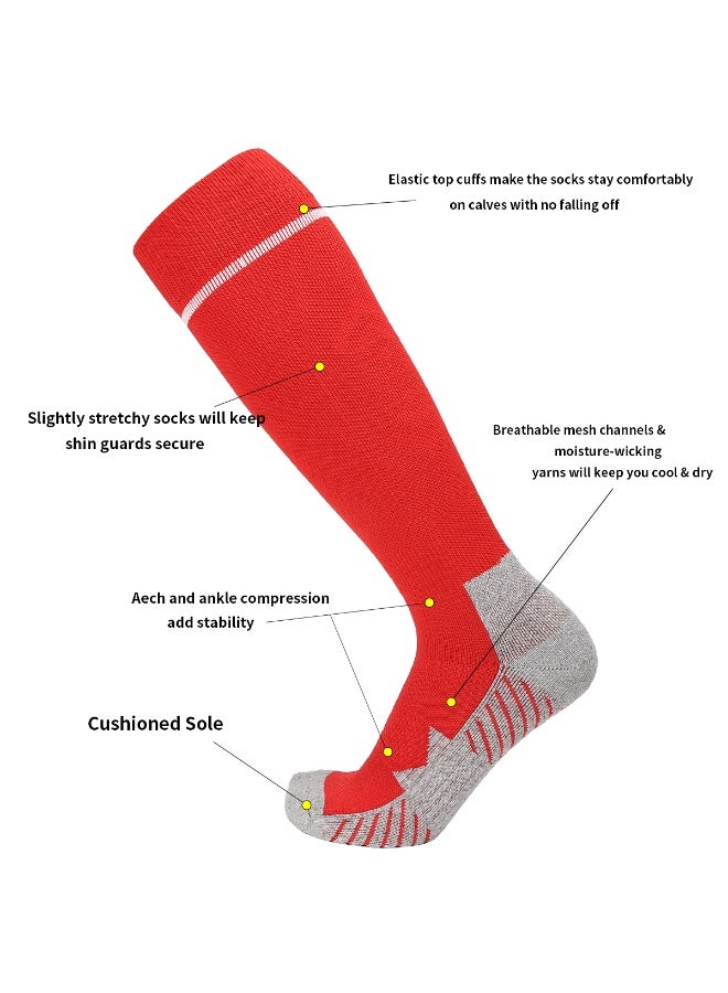 SKY WING Men's  Soccer Socks (1/2/3/4 Pair) Sport Cushion Athletic breathable, comfortable, anti slip, cushion protect, sweat absorption Socks for Kids Youth Adult Sports Accessory - Image 5