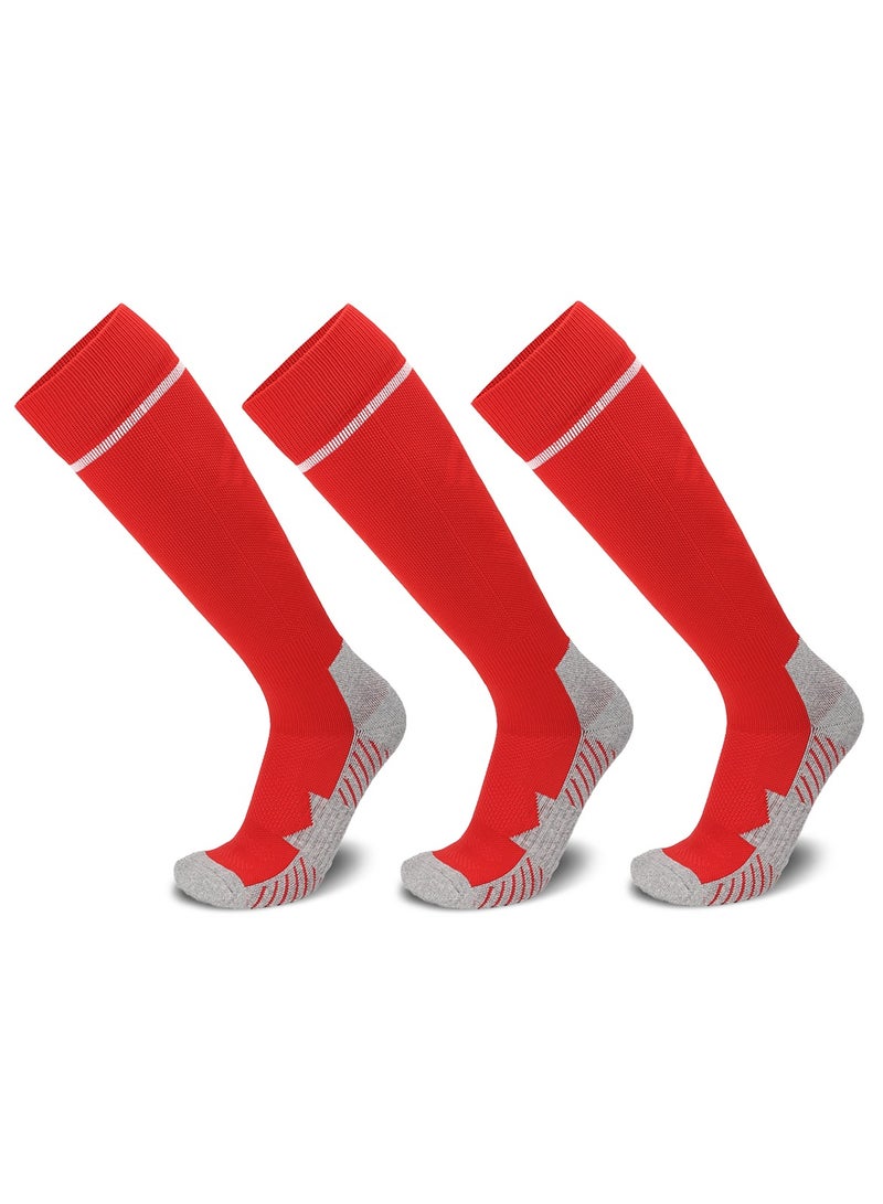 SKY WING Men's  Soccer Socks (1/2/3/4 Pair) Sport Cushion Athletic breathable, comfortable, anti slip, cushion protect, sweat absorption Socks for Kids Youth Adult Sports Accessory - Image 1