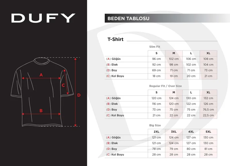 Dufy Powder Men's Slim Fit Polo Neck Tshirt
