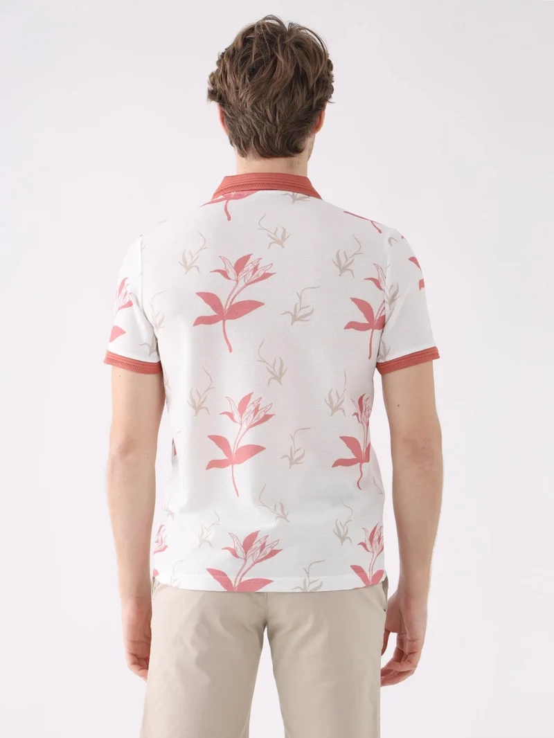 Dufy Powder Men's Slim Fit Polo Neck Tshirt