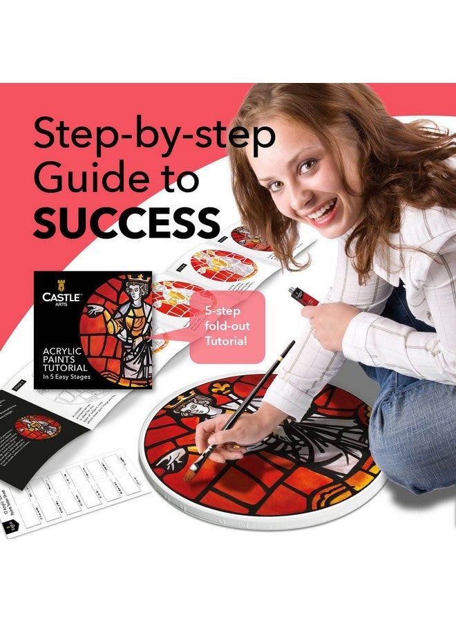 Castle Art Supplies 12 X 12Ml Acrylic Paint Set Value Beginner Set For Starters Or Adult Artists Quality Intense Colors Smooth To Use On Range Of Surfaces In Neat Presentation Box - Image 5