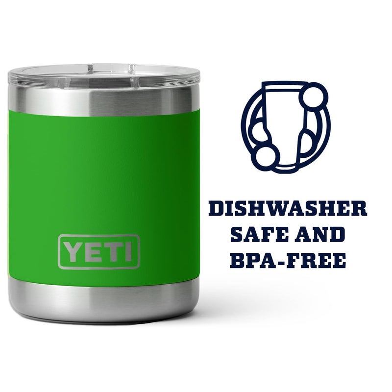 YETI YETI Stainless Steel Rambler Drinking_Cup Lowball, Vacuum Insulated, with MagSlider Lid, 10 Ounces, Canopy Green  - Image 3