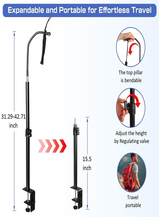 IKSTAR CPAP Hose Holder for Bed – Stable Anti-Slip Base, Adjustable Tube Hanger, Prevents Tangles & Blockage, Durable Carbon Steel, Travel-Friendly CPAP Accessories for Better Sleep - Image 3
