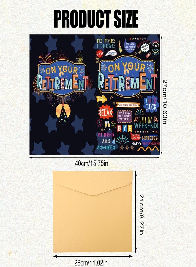 Gosknor Jumbo Retirement Greeting Card, Black Farewell Greeting Card with Envelope Large Going Away Card Big Leaving Card Farewell Decorations Retirement Gift for Coworker - Image 2